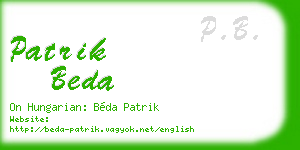 patrik beda business card